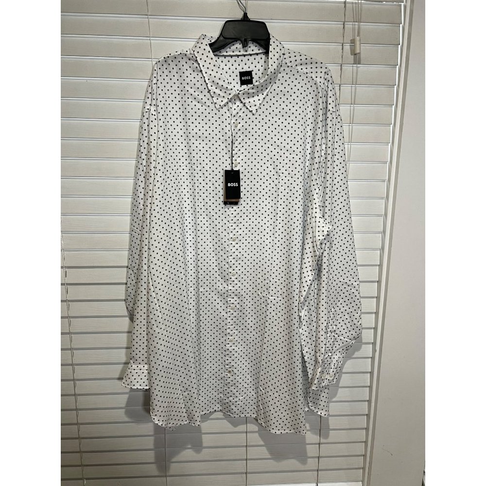 Hugo‎ Boss Patterned Long Sleeve Button Up Shirt - Size 5XL